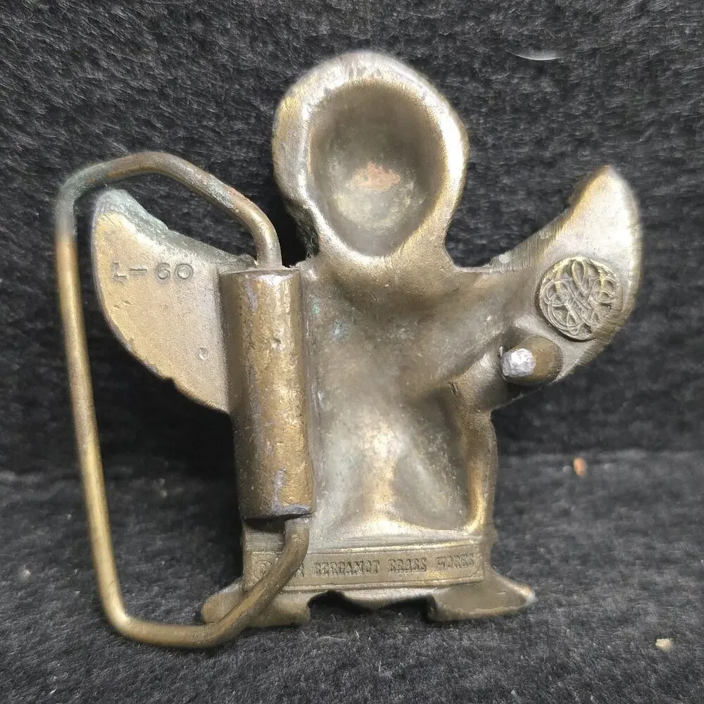Vintage Hindu Garuda God Bergamot Brass Belt Buckle